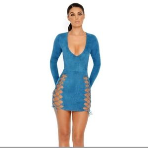 Teal Oh Polly tied and gone to heaven dress